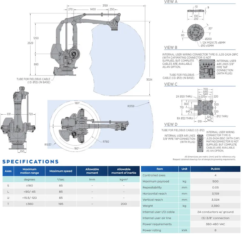 Yaskawa Motoman PL500 — view 2