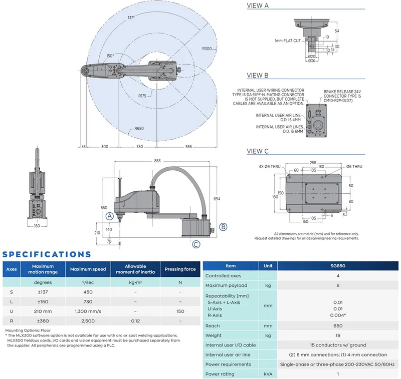 Yaskawa Motoman SG650 — view 2