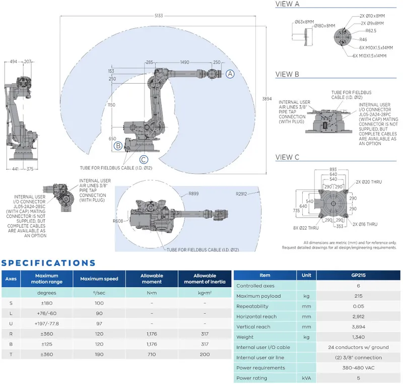 Yaskawa Motoman GP215 — view 2