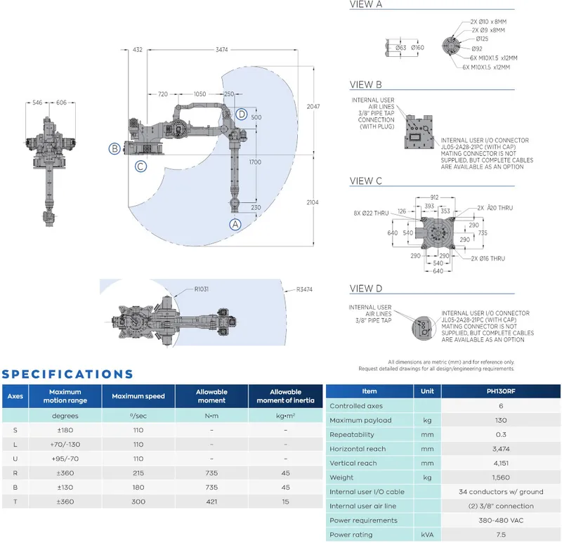 Yaskawa Motoman PH130RF — view 2