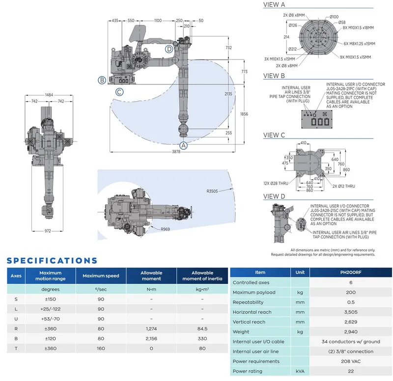 Yaskawa Motoman PH200RF — view 2