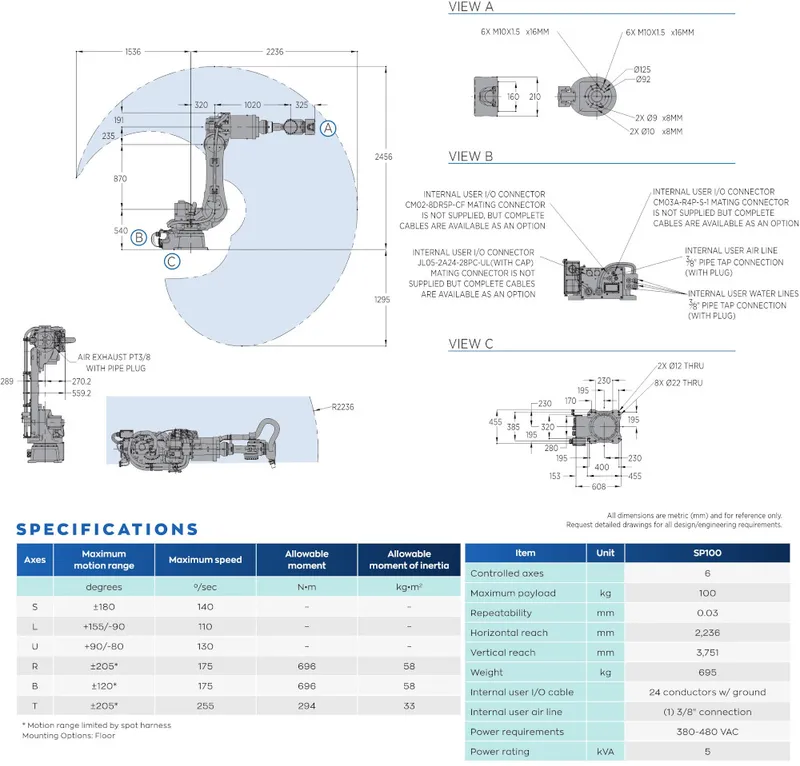 Yaskawa Motoman SP100 — view 2
