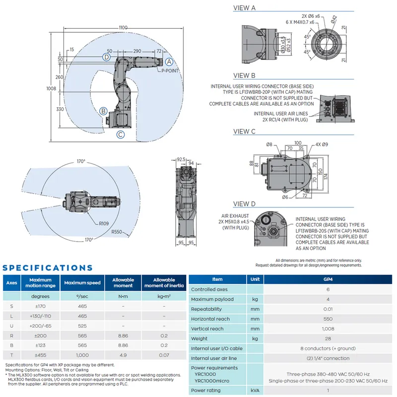 Yaskawa Motoman GP4 — view 2