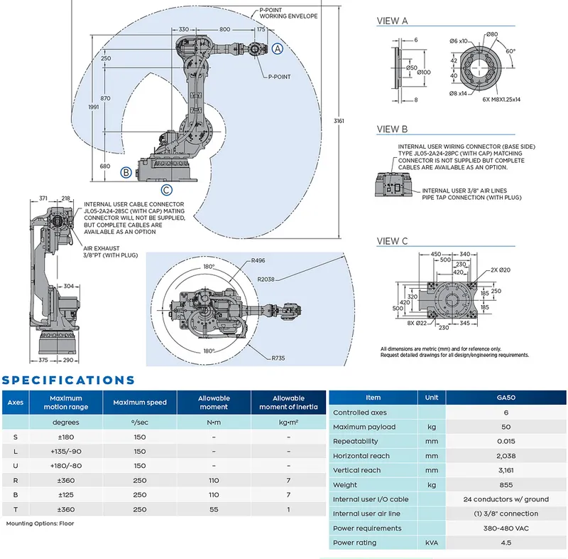Yaskawa Motoman GA50 — view 2