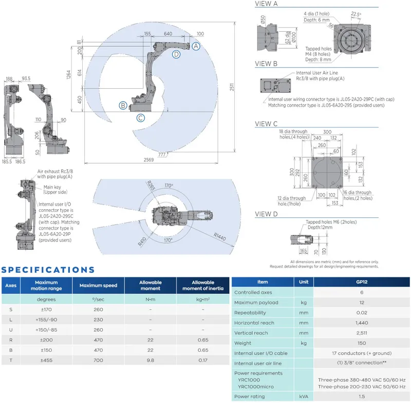 Yaskawa Motoman GP12 — view 3