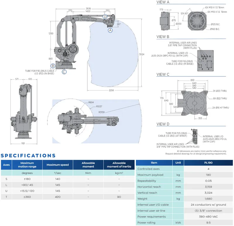 Yaskawa Motoman PL190 — view 3