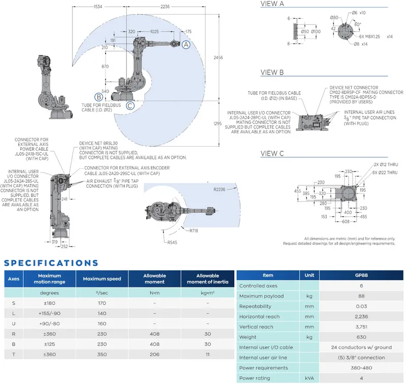 Yaskawa Motoman GP88 — view 3