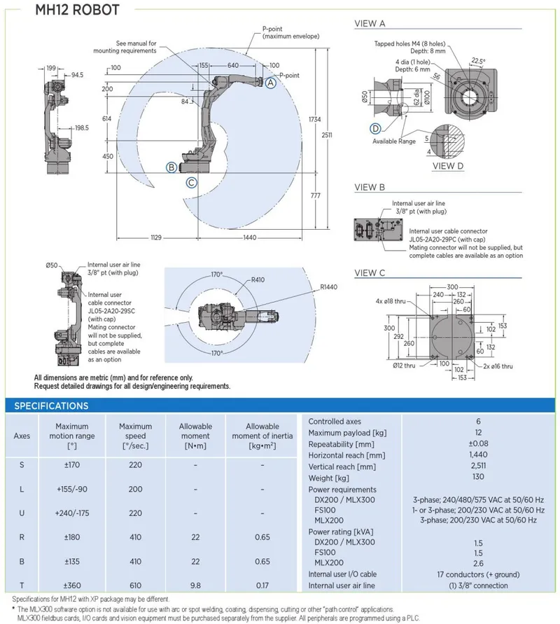 Yaskawa Motoman MH12 — view 3