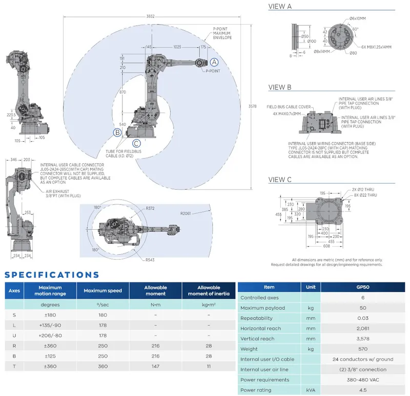 Yaskawa Motoman GP50 — view 3
