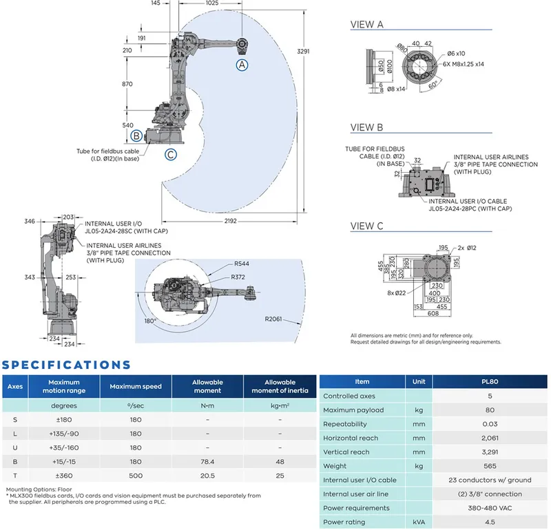 Yaskawa Motoman PL80 — view 3